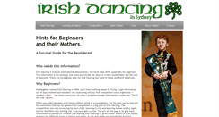 Desktop Screenshot of irishdancinginsydney.com